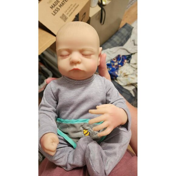 🆕17Inch Full Cloth Body With Vinyl Limbs Cute Baby Doll Boy with Accessories - Picture 2 of 15